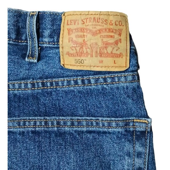 Levis 550 Jeans Mens Size 44 x 32 Relaxed Fit Blue Denim - Picture 3 of 13